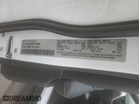 2023 Jeep Grand Cherokee Altitude with VIN 1C4RJKAG2P8874082, listed as a Copart auction lot 52119265 with 11,809 mi miles and Salvage title. Bid and sale history available at DreamBid. Image 15.
