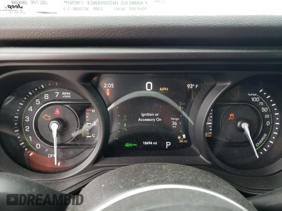 2024 Jeep Wrangler Sport S with VIN 1C4RJXN61RW192288, listed as a Copart auction lot 61786585 with 18,494 mi miles and Salvage title. Bid and sale history available at DreamBid. Image 9.