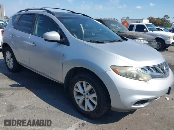2011 Nissan Murano LE with VIN JN8AZ1MU3BW068665, listed as a IAAI auction lot 42173355 with 181,183 mi miles and . Bid and sale history available at carsss.com. Image 1.