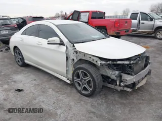2018 Mercedes-Benz CLA with VIN WDDSJ4EB6JN567413, listed as a IAAI auction lot 41419543 with 91,343 mi miles. Bid and sale history available at carsss.com. Image 1.