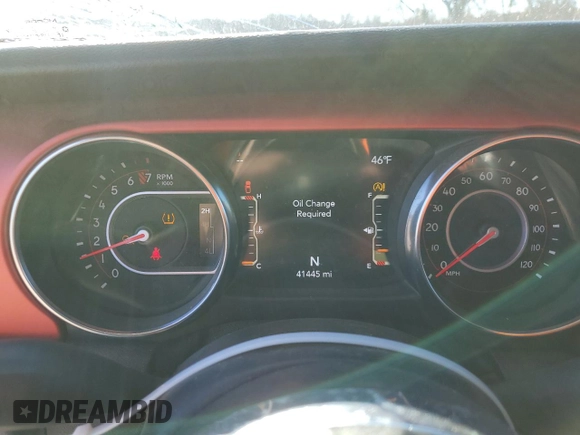 2021 Jeep Gladiator Rubicon with VIN 1C6JJTBG0ML507537, listed as a Copart auction lot 74213254 with 41,445 mi miles and Salvage title. Bid and sale history available at DreamBid. Image 9.