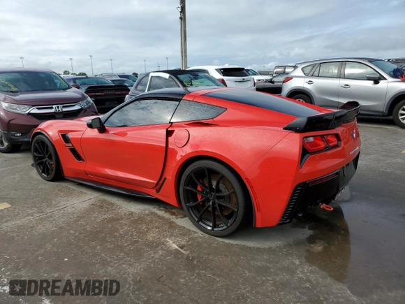 2017 Chevrolet Corvette Grand Sport 2LT with VIN 1G1YX2D77H5111816, listed as a Copart auction lot 74997504 with 19,891 mi miles and Non Repairable. Bid and sale history available at carsss.com. Image 2.