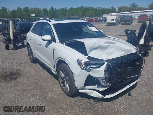 2023 Audi Q3 S line Premium Plus with VIN WA1EECF36P1151143, listed as a IAAI auction lot 42159895 with 15,885 mi miles and . Bid and sale history available at DreamBid. Image 1.