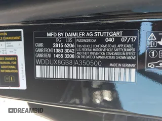 2018 Mercedes-Benz S 560 Maybach with VIN WDDUX8GB8JA350500, listed as a IAAI auction lot 41935111 with 92,181 mi miles and . Bid and sale history available at DreamBid. Image 9.