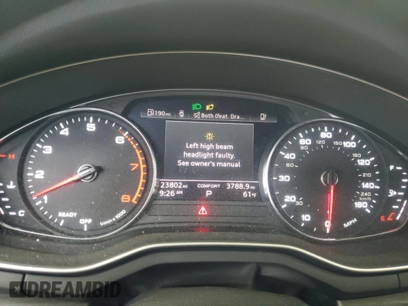 2023 Audi A5 Sportback S line Premium z VIN WAUDACF50PA054600, wystawiony jako Copart lot #56216885 z przebiegiem 23 802 mil mil oraz Szkoda całkowita • Salvage title. Historia ofert i sprzedaży dostępna na DreamBid. Obrazek 9.