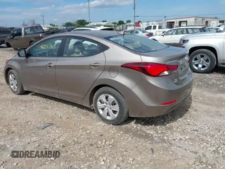 2016 Hyundai Elantra SE with VIN 5NPDH4AE8GH751419, listed as a IAAI auction lot 42547465 with 122,476 mi miles and . Bid and sale history available at DreamBid. Image 3.
