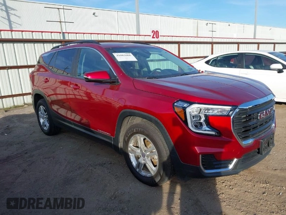2022 GMC Terrain SLE with VIN 3GKALMEV6NL129916, listed as a IAAI auction lot 41083666 with 81,206 mi miles. Bid and sale history available at carsss.com. Image 1.