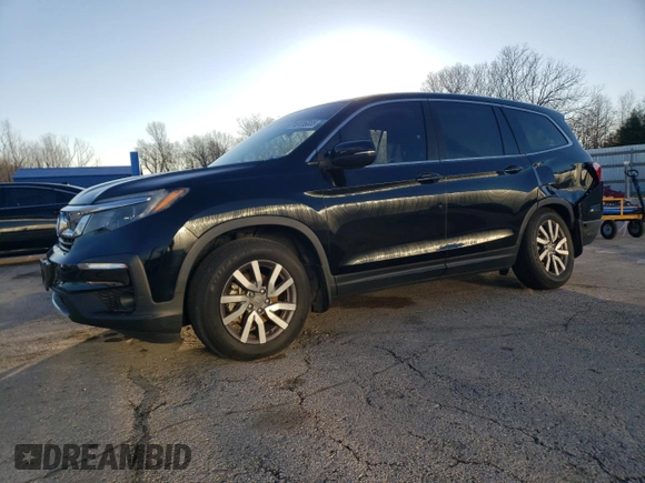 2021 Honda Pilot EX-L with VIN 5FNYF5H58MB019823, listed as a Copart auction lot 49236655 with 41,667 mi miles and Salvage Title. Bid and sale history available at DreamBid. Image 1.