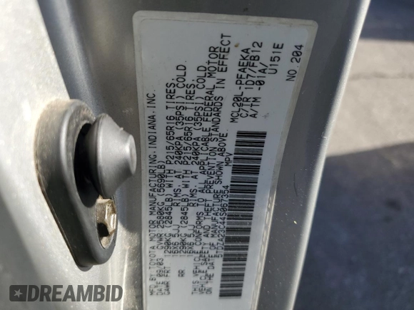2004 Toyota Sienna CE with VIN 5TDZA23C44S067354, listed as a Copart auction lot 88336205 with 228,411 mi miles and Non Repairable. Bid and sale history available at carsss.com. Image 13.