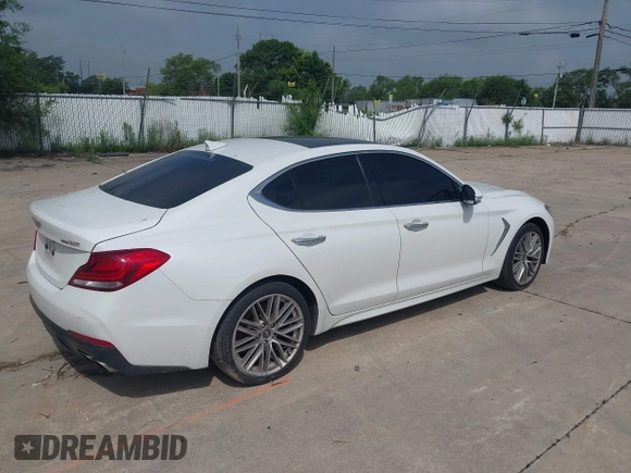 2020 Genesis G70 Sport with VIN KMTG24LA5LU057278, listed as a IAAI auction lot 42505352 with 103,347 mi miles and . Bid and sale history available at DreamBid. Image 4.