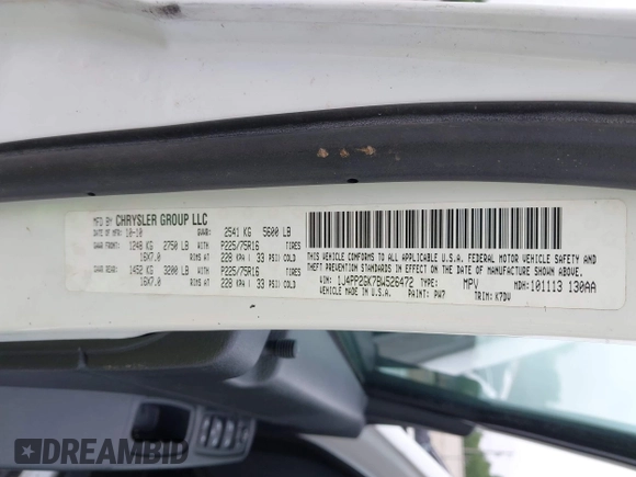 2011 Jeep Liberty Sport Jet with VIN 1J4PP2GK7BW526472, listed as a IAAI auction lot 41931452 with 105,122 mi miles and . Bid and sale history available at DreamBid. Image 9.