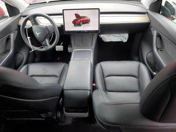 2022 Tesla Model Y Long Range z VIN 7SAYGDEE5NF388428, wystawiony jako Copart lot #56671385 z przebiegiem 17 250 mil mil oraz Szkody całkowita. Historia ofert i sprzedaży dostępna na DreamBid. Obrazek 8.