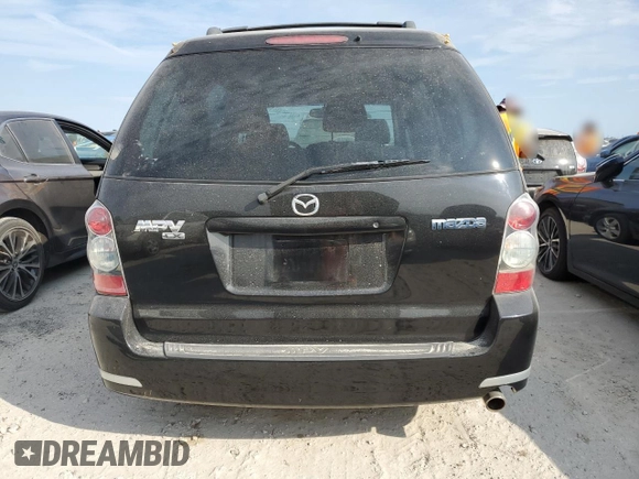 2005 Mazda MPV LX with VIN JM3LW28J550550474, listed as a Copart auction lot 75112994 with 0 mi miles and Salvage Title. Bid and sale history available at carsss.com. Image 6.