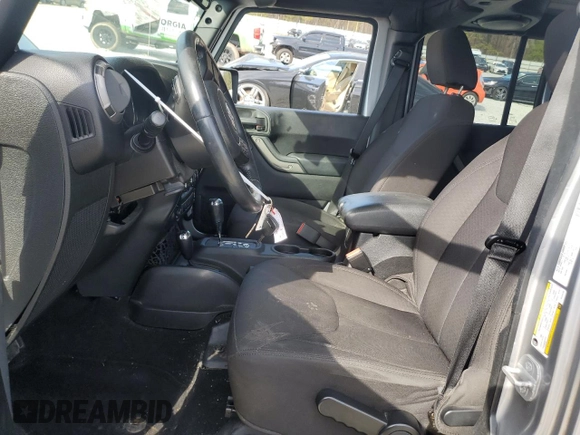 2014 Jeep Wrangler Unlimited Sport with VIN 1C4HJWDG6EL318799, listed as a Copart auction lot 46329325 with 90,111 mi miles and Salvage Title. Bid and sale history available at carsss.com. Image 7.