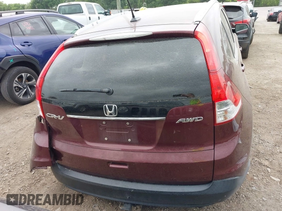 2012 Honda CR-V EX-L with VIN 5J6RM4H76CL051097, listed as a IAAI auction lot 41955201 with 123,846 mi miles. Bid and sale history available at carsss.com. Image 16.