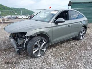 2023 Audi Q5 Sportback S line Prestige with VIN WA16AAFY1P2013875, listed as a IAAI auction lot 42260587 with 19,763 mi miles and . Bid and sale history available at DreamBid. Image 2.
