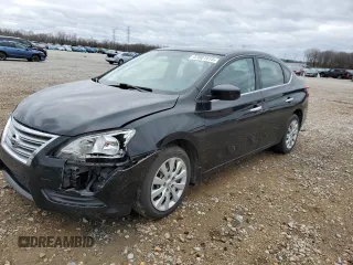 2015 Nissan Sentra SV with VIN 3N1AB7APXFL643408, listed as a Copart auction lot 47801415 with 154,392 mi miles and Salvage Title. Bid and sale history available at carsss.com. Image 1.