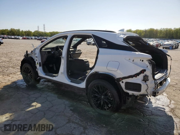 2022 Lexus RX 350 F Sport with VIN 2T2YZMDA7NC346980, listed as a Copart auction lot 50505975 with Not provided miles and Salvage title. Bid and sale history available at DreamBid. Image 2.