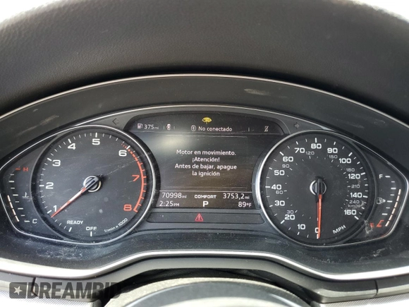 2018 Audi A4 Premium with VIN WAUDNAF45JA018814, listed as a Copart auction lot 55561425 with 70,998 mi miles and Salvage title. Bid and sale history available at DreamBid. Image 9.