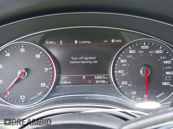 2014 Audi A6 Premium Plus with VIN WAUDFAFC6EN098448, listed as a IAAI auction lot 42579526 with 94,189 mi miles and . Bid and sale history available at DreamBid. Image 7.