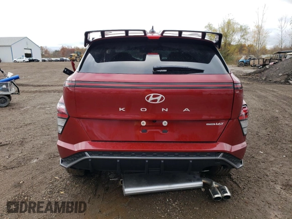 2024 Hyundai Kona N Line with VIN KM8HACA34RU118306, listed as a Copart auction lot 79687814 with 3,393 mi miles and Salvage Title. Bid and sale history available at DreamBid. Image 6.