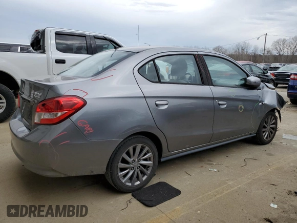 2019 Mitsubishi Mirage SE z VIN ML32F4FJ0KHF01110, wystawiony jako Copart lot #46901865 z przebiegiem 98 543 mil mil oraz Szkoda całkowita • Salvage title. Historia ofert i sprzedaży dostępna na DreamBid. Obrazek 3.
