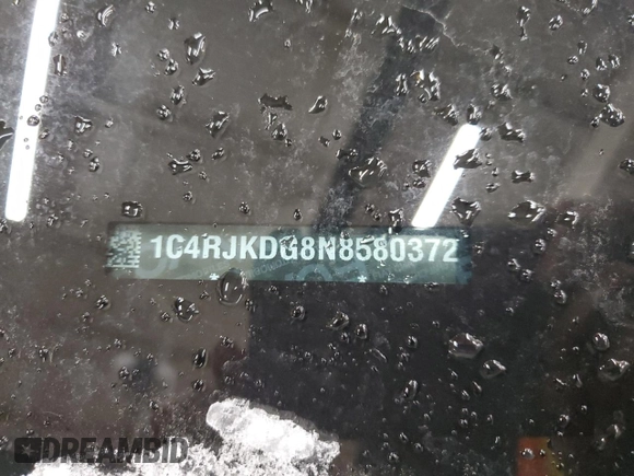 2022 Jeep Grand Cherokee Overland with VIN 1C4RJKDG8N8580372, listed as a Copart auction lot 85468024 with Not provided miles and Salvage title. Bid and sale history available at DreamBid. Image 14.