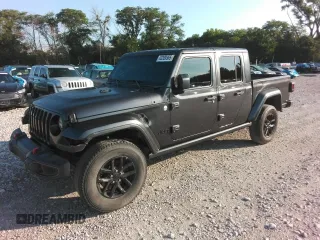 2021 Jeep Gladiator 80th Anniversary with VIN 1C6HJTAG7ML619025, listed as a Copart auction lot 63309365 with 69,126 mi miles and Salvage title. Bid and sale history available at DreamBid. Image 1.
