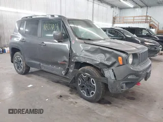 2017 Jeep Renegade Deserthawk with VIN ZACCJBCB4HPG63077, listed as a IAAI auction lot 41807900 with 67,333 mi miles and . Bid and sale history available at DreamBid. Image 1.