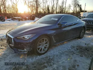 2019 Infiniti Q60 3.0t LUXE with VIN JN1EV7EK9KM231147, listed as a Copart auction lot 87476674 with 115,183 mi miles and Salvage Title. Bid and sale history available at carsss.com. Image 1.