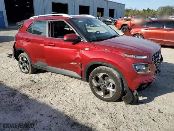 2024 Hyundai Venue SEL with VIN KMHRC8A32RU301599, listed as a Copart auction lot 48827215 with 12,645 mi miles and Non Repairable. Bid and sale history available at carsss.com. Image 4.