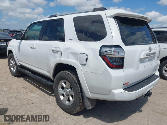 2023 Toyota 4Runner SR5 with VIN JTEMU5JR0P6128872, listed as a IAAI auction lot 42596185 with 47,867 mi miles and . Bid and sale history available at DreamBid. Image 3.