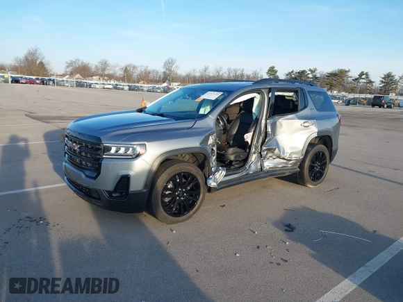 2023 GMC Acadia SLT with VIN 1GKKNMLS8PZ212914, listed as a IAAI auction lot 41767199 with 17,277 mi miles and . Bid and sale history available at carsss.com. Image 2.