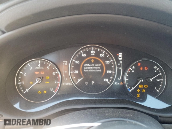 2021 Mazda 3 2.5 Turbo with VIN 3MZBPBAY1MM250450, listed as a Copart auction lot 68463304 with 11,594 mi miles and Salvage Title. Bid and sale history available at DreamBid. Image 9.