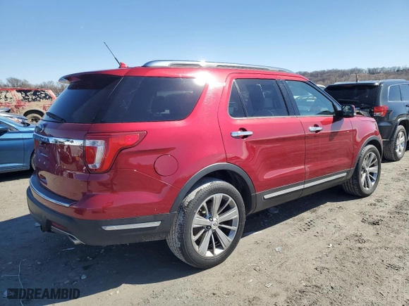2018 Ford Explorer Limited with VIN 1FM5K7F81JGA21577, listed as a Copart auction lot 47380505 with 164,737 mi miles and Salvage Title. Bid and sale history available at carsss.com. Image 3.