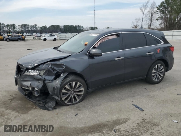 2016 Acura MDX w/Tech with VIN 5FRYD4H41GB055380, listed as a Copart auction lot 46271925 with 113,388 mi miles and Salvage Title. Bid and sale history available at carsss.com. Image 1.
