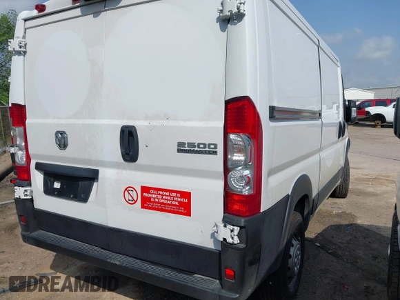 2023 Ram ProMaster Cargo with VIN 3C6LRVVG2PE596243, listed as a IAAI auction lot 42069331 with 9,332 mi miles and . Bid and sale history available at DreamBid. Image 4.
