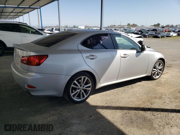 2006 Lexus IS 250 Manual with VIN JTHBK262465024108, listed as a Copart auction lot 48409385 with 90,511 mi miles and Salvage Title. Bid and sale history available at carsss.com. Image 3.