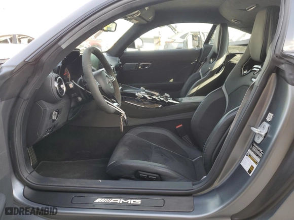 2018 Mercedes-Benz AMG GT with VIN WDDYJ7KA6JA015215, listed as a Copart auction lot 75461884 with 8,581 mi miles and Salvage Title. Bid and sale history available at carsss.com. Image 7.