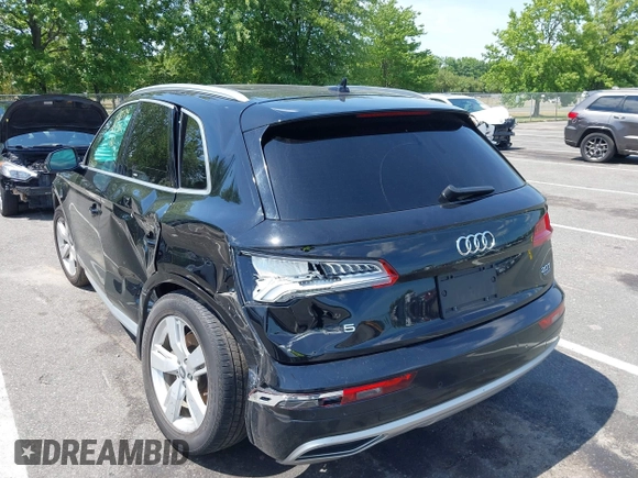 2018 Audi Q5 Premium Plus z VIN WA1BNAFY5J2237208, wystawiony jako IAAI lot #39738297 z przebiegiem 93 523 mil mil oraz . Historia ofert i sprzedaży dostępna na DreamBid. Obrazek 3.