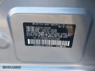 2015 Subaru Impreza Wagon 2.0i Sport Limited with VIN JF1GPAU61FH251088, listed as a IAAI auction lot 40538003 with 88,067 mi miles. Bid and sale history available at carsss.com. Image 9.