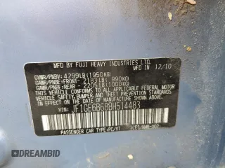 2011 Subaru Impreza Premium with VIN JF1GE6B68BH514483, listed as a Copart auction lot 54507215 with 153,329 mi miles and Salvage title. Bid and sale history available at DreamBid. Image 12.