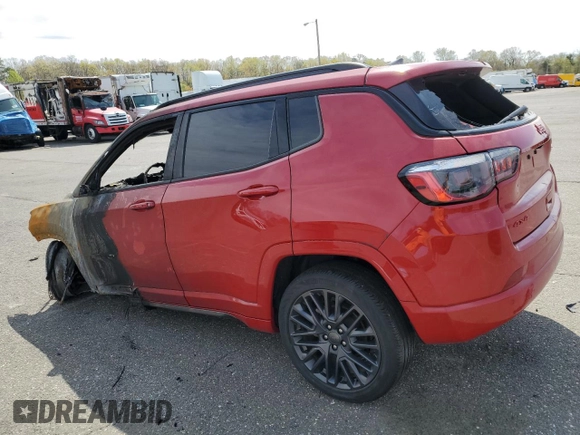 2023 Jeep Compass (RED) Edition with VIN 3C4NJDCN7PT527581, listed as a Copart auction lot 53448295 with Not Provided miles and Non Repairable. Bid and sale history available at carsss.com. Image 2.