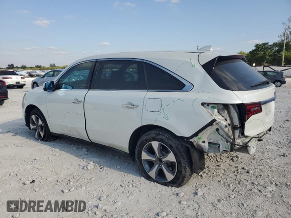 2016 Acura MDX with VIN 5FRYD3H22GB019710, listed as a Copart auction lot 53051735 with 82,152 mi miles and Salvage Title. Bid and sale history available at carsss.com. Image 2.