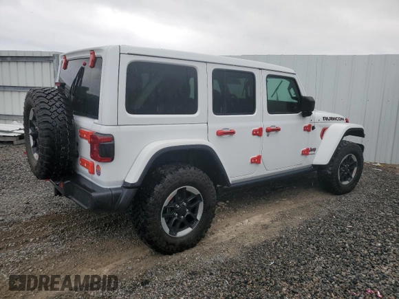 2021 Jeep Wrangler Unlimited Rubicon with VIN 1C4HJXFG9MW730828, listed as a Copart auction lot 45523055 with Not Provided miles and Clean Title. Bid and sale history available at DreamBid. Image 3.