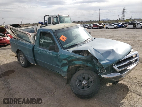 1998 Ford Ranger XL with VIN 1FTYR10C6WUC52233, listed as a Copart auction lot 56231925 with 198,687 mi miles and Salvage title. Bid and sale history available at DreamBid. Image 4.