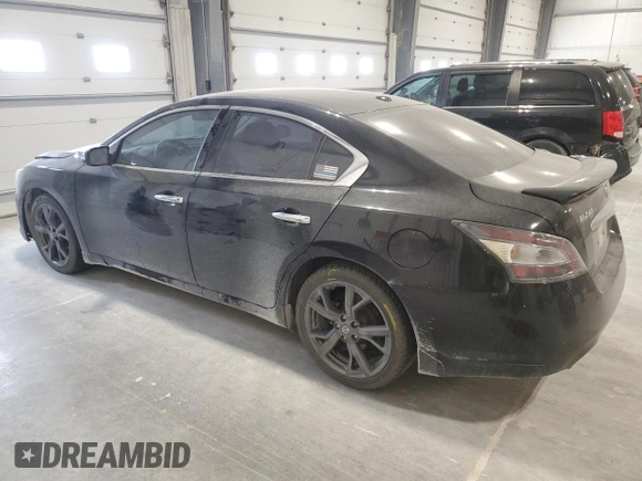 2013 Nissan Maxima SV with VIN 1N4AA5AP2DC813053, listed as a Copart auction lot 57273665 with 106,436 mi miles and Salvage title. Bid and sale history available at DreamBid. Image 2.