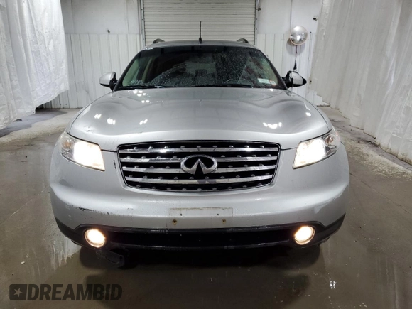 2005 Infiniti FX z VIN JNRAS08W75X215851, wystawiony jako Copart lot #49557125 z przebiegiem 170 013 mil mil oraz Czysty tytuł • Clean title. Historia ofert i sprzedaży dostępna na DreamBid. Obrazek 5.