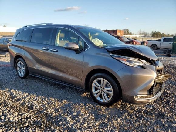 2023 Toyota Sienna Platinum with VIN 5TDESKFC7PS090512, listed as a Copart auction lot 85953464 with 24,825 mi miles and Salvage Title. Bid and sale history available at DreamBid. Image 4.