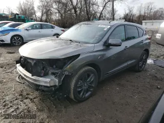 2023 Acura RDX w/A-Spec Package with VIN 5J8TC2H65PL015340, listed as a Copart auction lot 85197584 with 25,511 mi miles and Salvage Title. Bid and sale history available at carsss.com. Image 1.